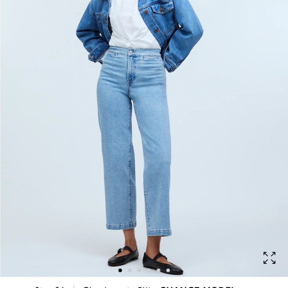 Madewell Emmett Wide Leg Crop Jeans 30 NWT
